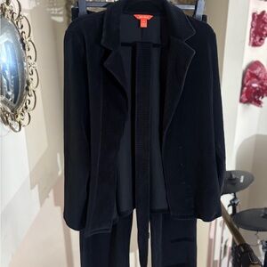 Joe Fresh Black Corduroy Suit with Tie Belt